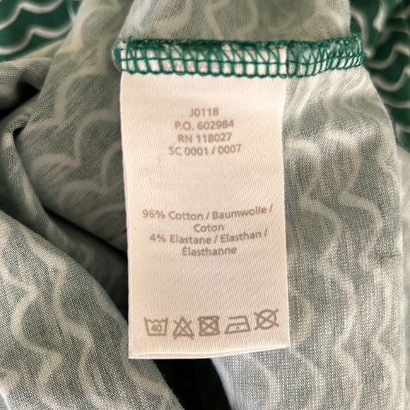 Boden Green Pink Wavy Striped Knit Day Dress - 8 - Picture 12 of 14